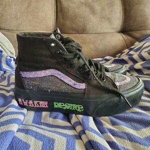 Vans Black and Purple Women's Sneakers